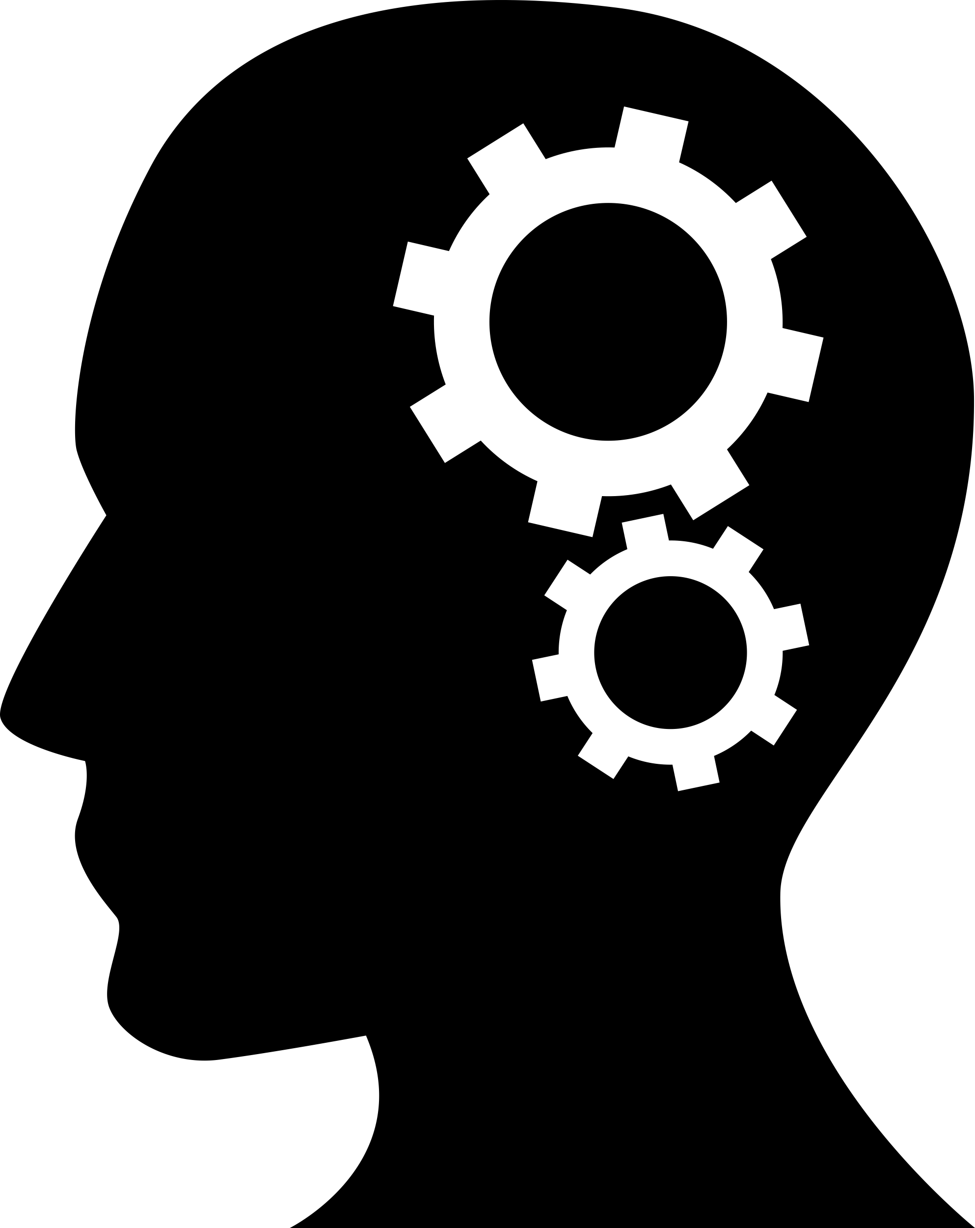 Human Head Silhouette With Cogwheels Laser Cut Svg File Free Vectors